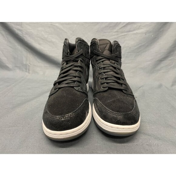 Nike Boys Jordan 1 Retro High (GS) 2016 Heiress Black Suede Size 6.5 NEW NO BOX! - Picture 3 of 11